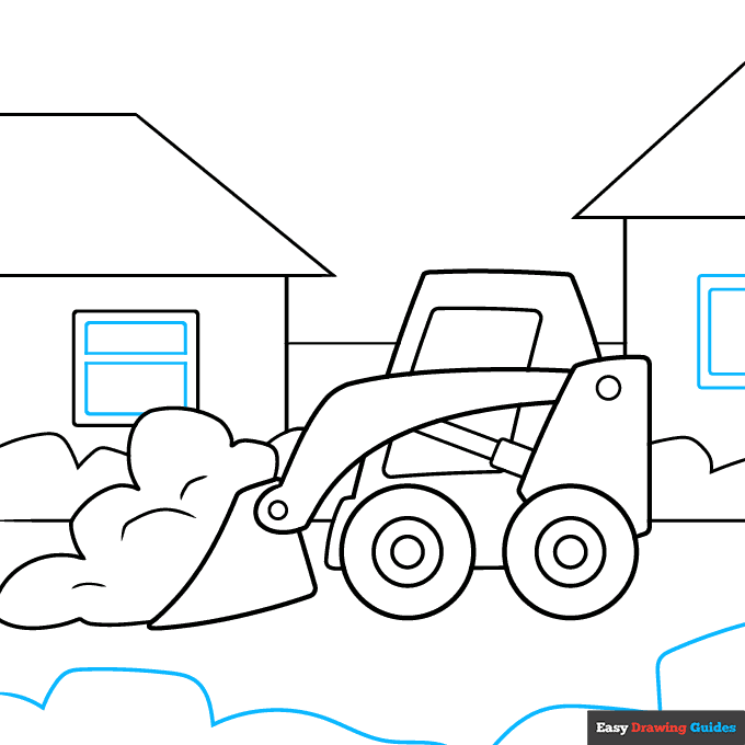 Easy Snow Plow step-by-step drawing tutorial: step 8