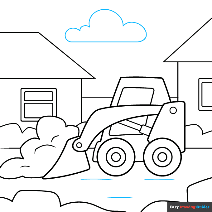 Easy Snow Plow step-by-step drawing tutorial: step 9