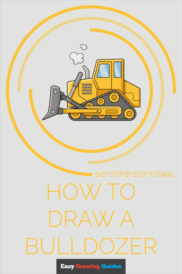 How to Draw a Bulldozer Pinterest Image