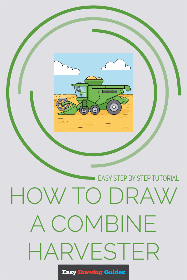 How to Draw a Combine Harvester Pinterest Image