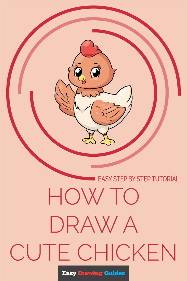 How to Draw a Cute Chicken Pinterest Image