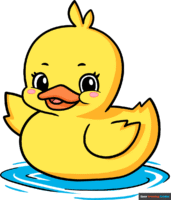 How to Draw a Cute Duck