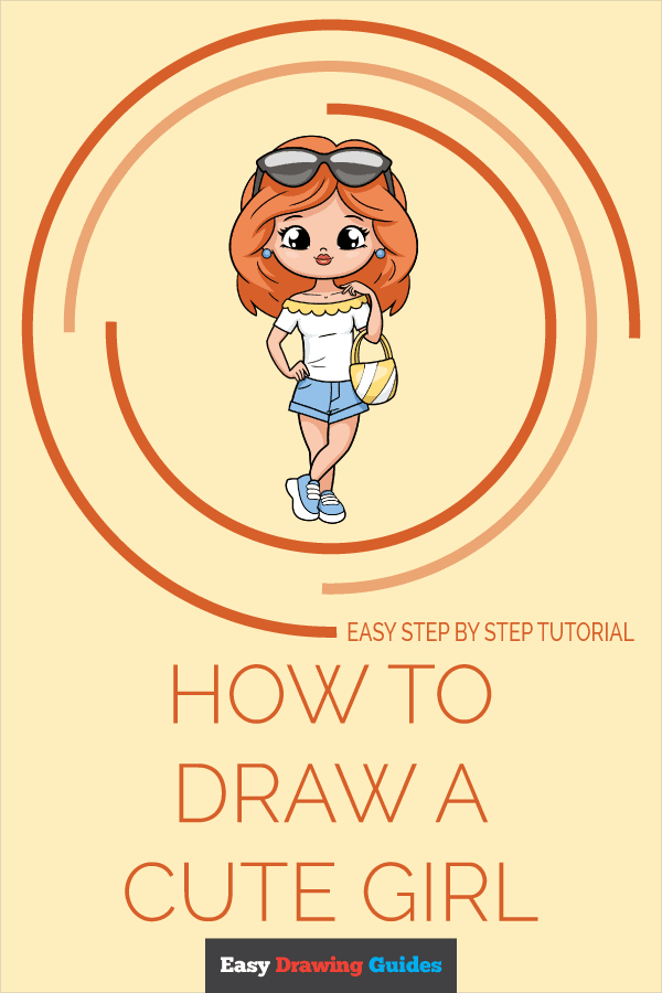 How to Draw a Cute Girl Pinterest Image