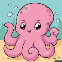 How to Draw a Cute Octopus