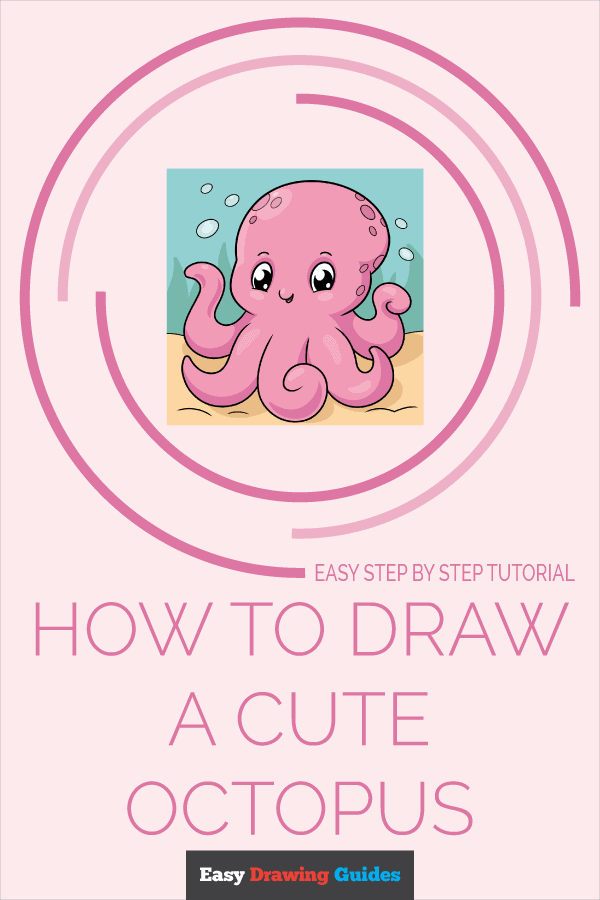 How to Draw a Cute Octopus Pinterest Image