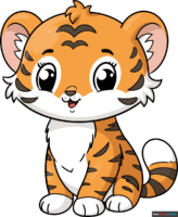 How to Draw a Cute Tiger