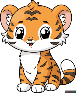 How to Draw a Cute Tiger Featured Image