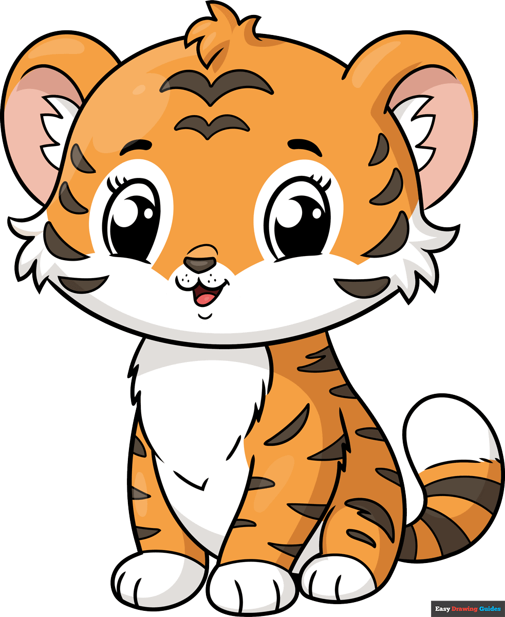 How to Draw a Cute Tiger Featured Image