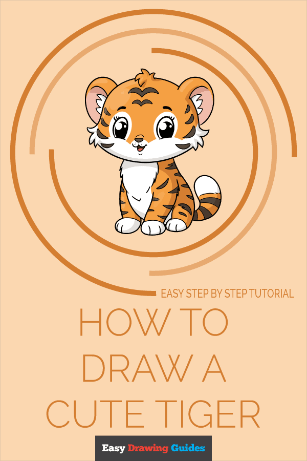 How to Draw a Cute Tiger Pinterest Image