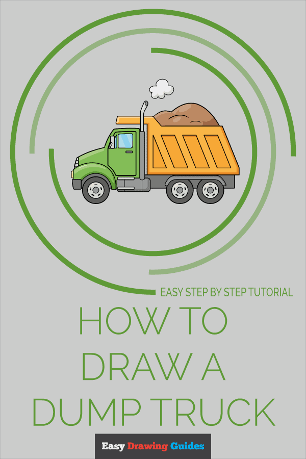 How to Draw a Dump Truck Pinterest Image