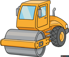 How to Draw a Road Roller