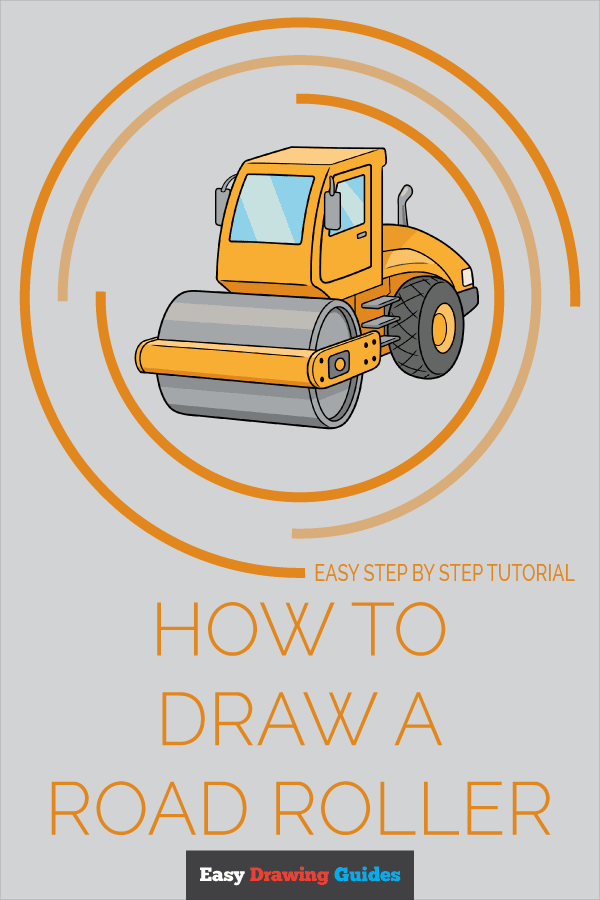 How to Draw a Road Roller Pinterest Image
