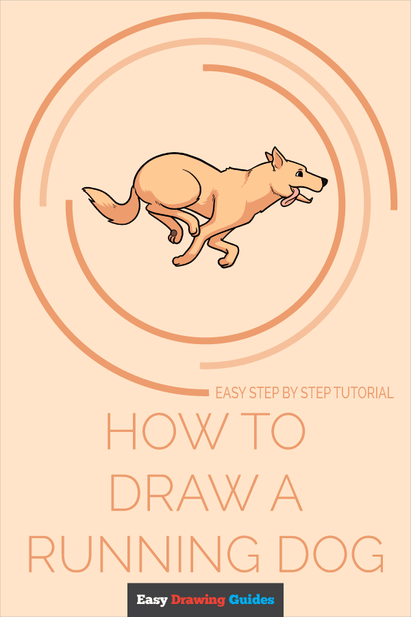 How to Draw a Running Dog Pinterest Image