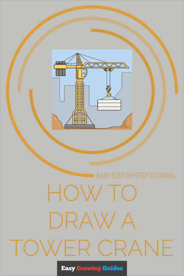 How to Draw a Tower Crane Pinterest Image