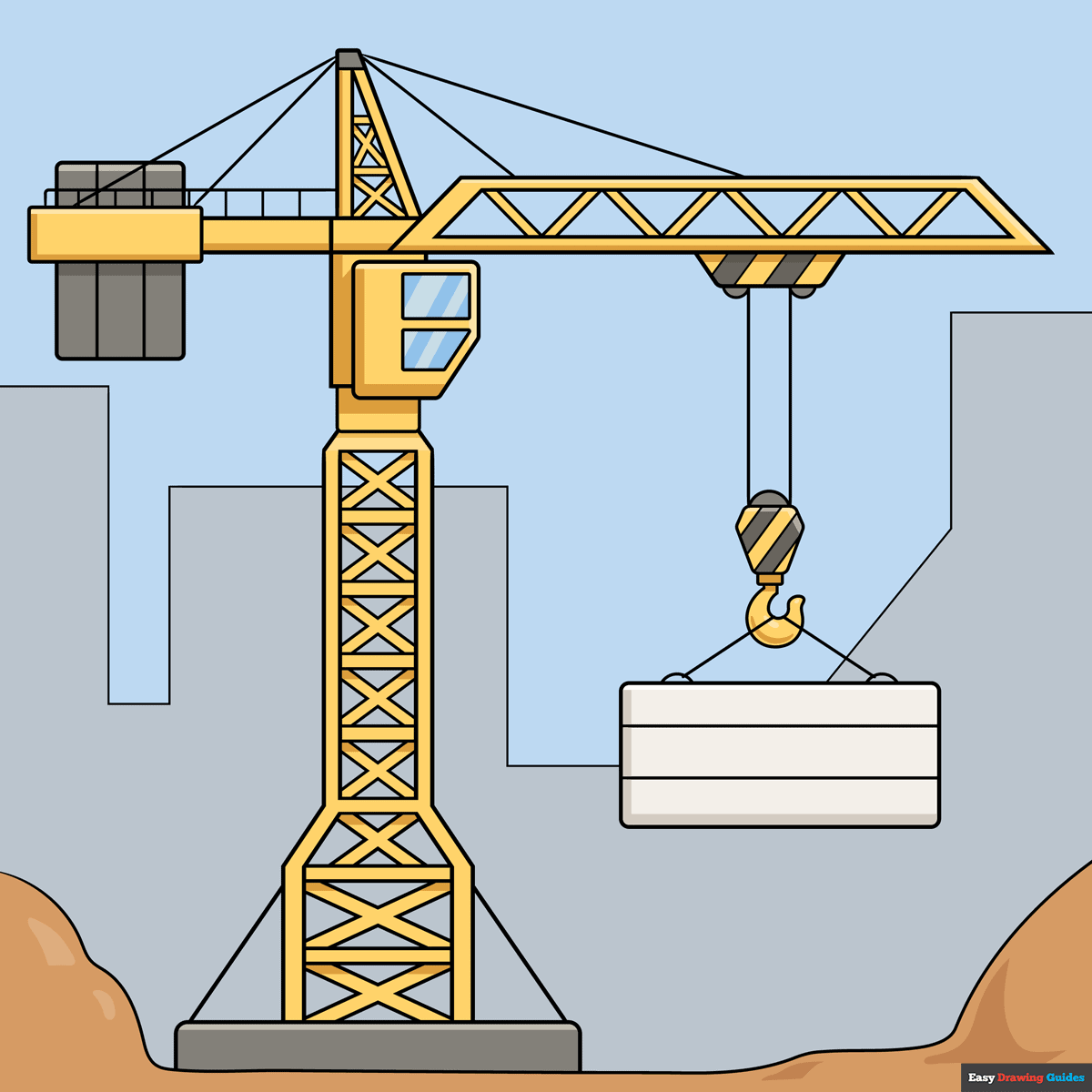 How to Draw a Tower Crane Featured Image