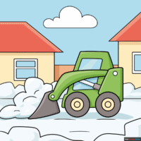 How to Draw an Easy Snow Plow