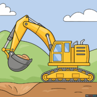 How to Draw an Excavator
