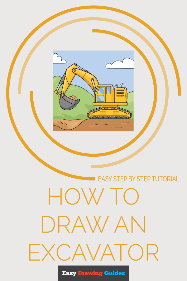 How to Draw an Excavator Pinterest Image