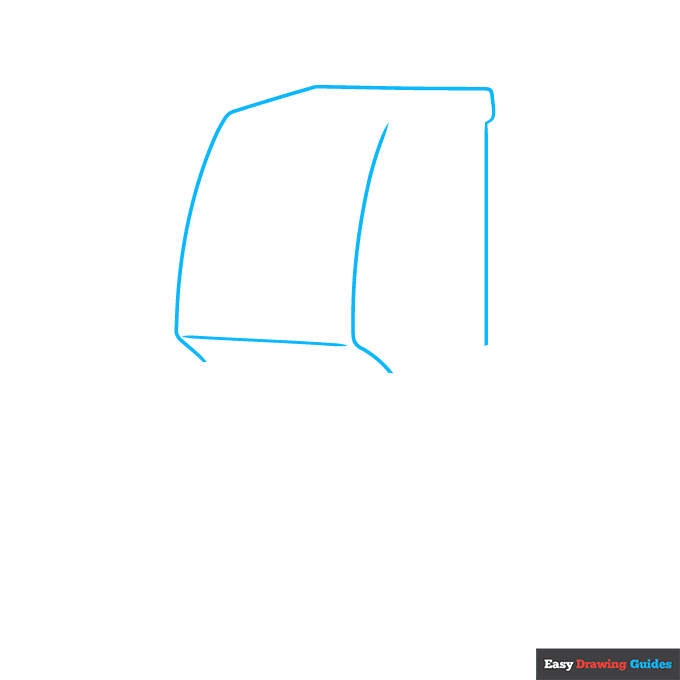 Road Roller step-by-step drawing tutorial: step 1