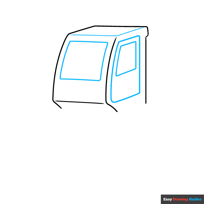 Road Roller step-by-step drawing tutorial: step 2