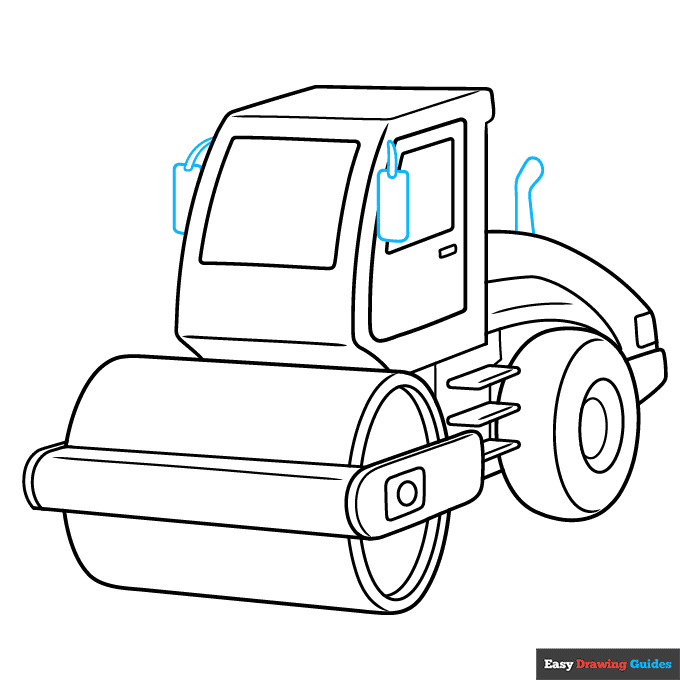 Road Roller step-by-step drawing tutorial: step 8