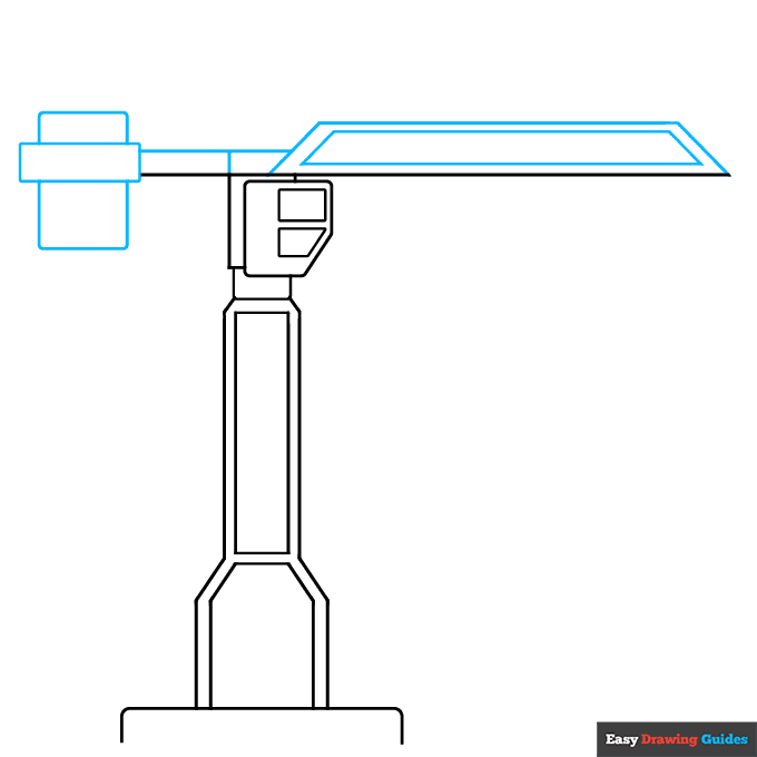 Tower Crane step-by-step drawing tutorial: step 3
