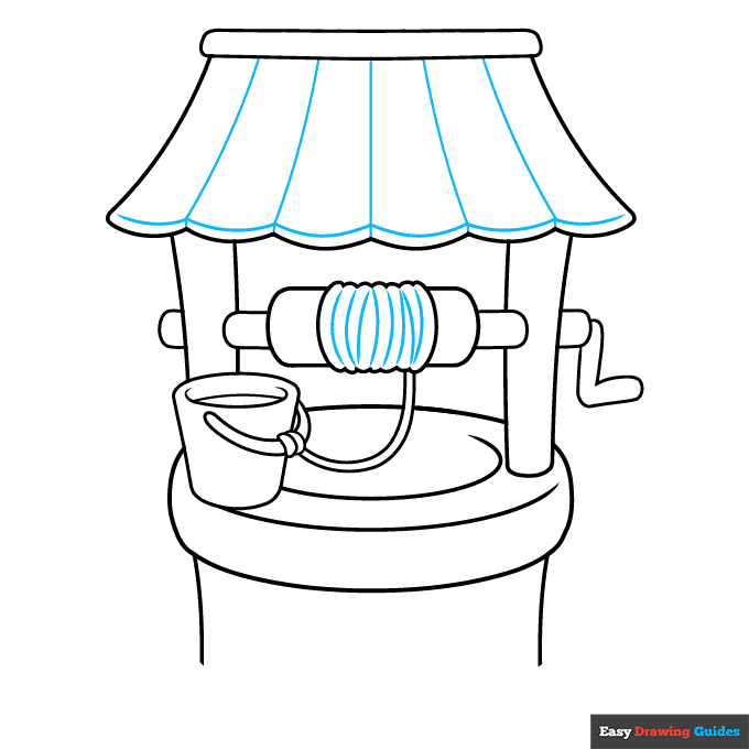 Well step-by-step drawing tutorial: step 6