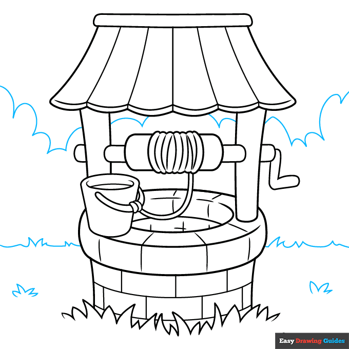 Well step-by-step drawing tutorial: step 9