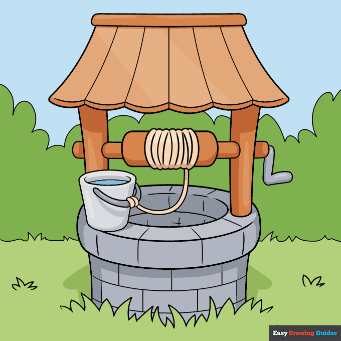 Well step-by-step drawing tutorial: step 11
