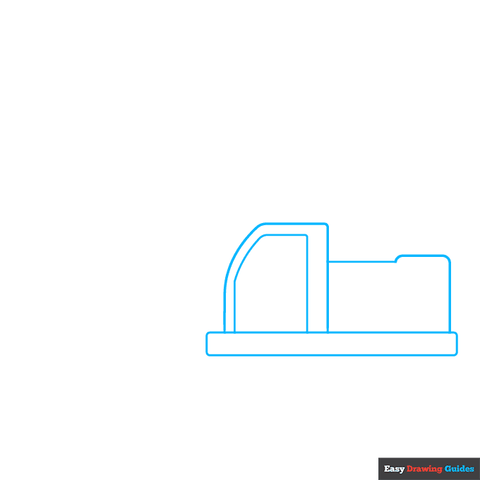 Wrecking Ball Crane step-by-step drawing tutorial: step 1