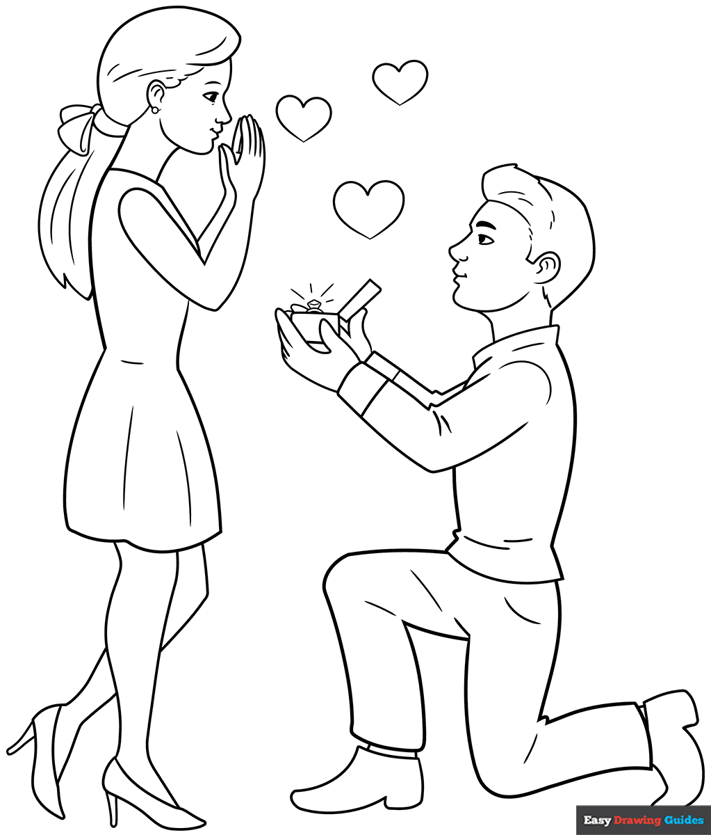 Free printable Proposal coloring page