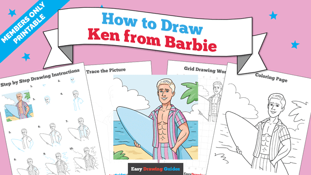 How to Draw Ken from Barbie Printable Thumbnail Image