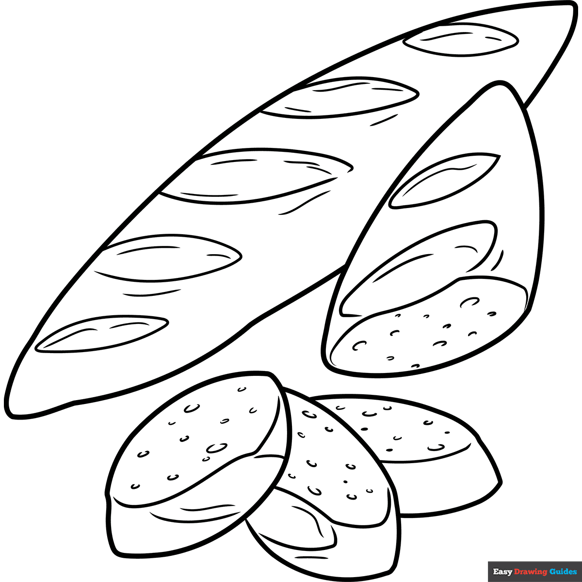 Free printable Baguette coloring page