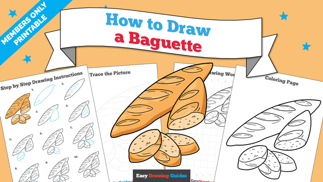 How to Draw a Baguette Printable Thumbnail