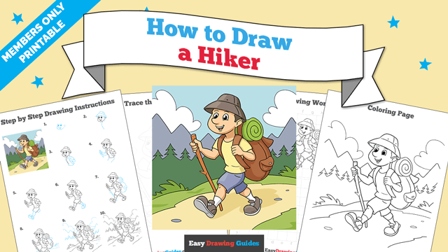 How to Draw a Hiker Printable Thumbnail