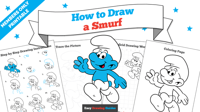 How to Draw a Smurf Printable Thumbnail