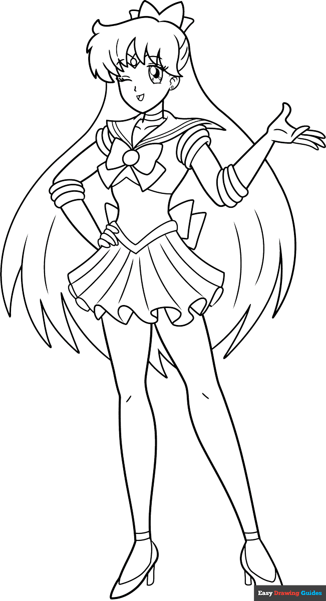 Free printable Sailor Venus coloring page
