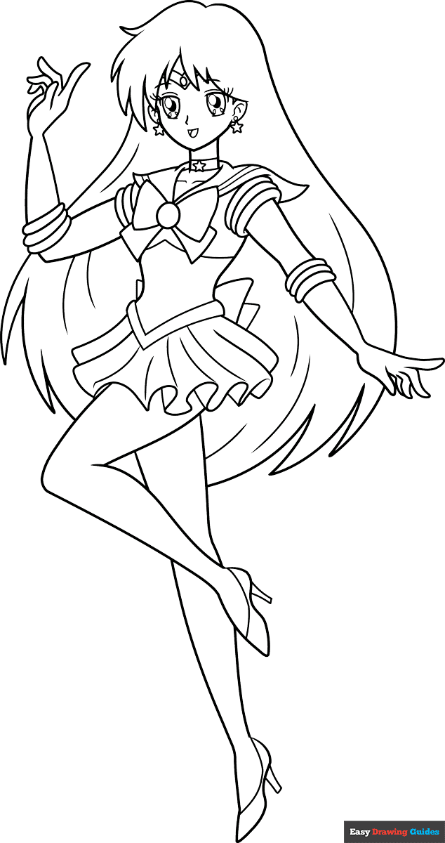 Free printable Sailor Moon coloring page