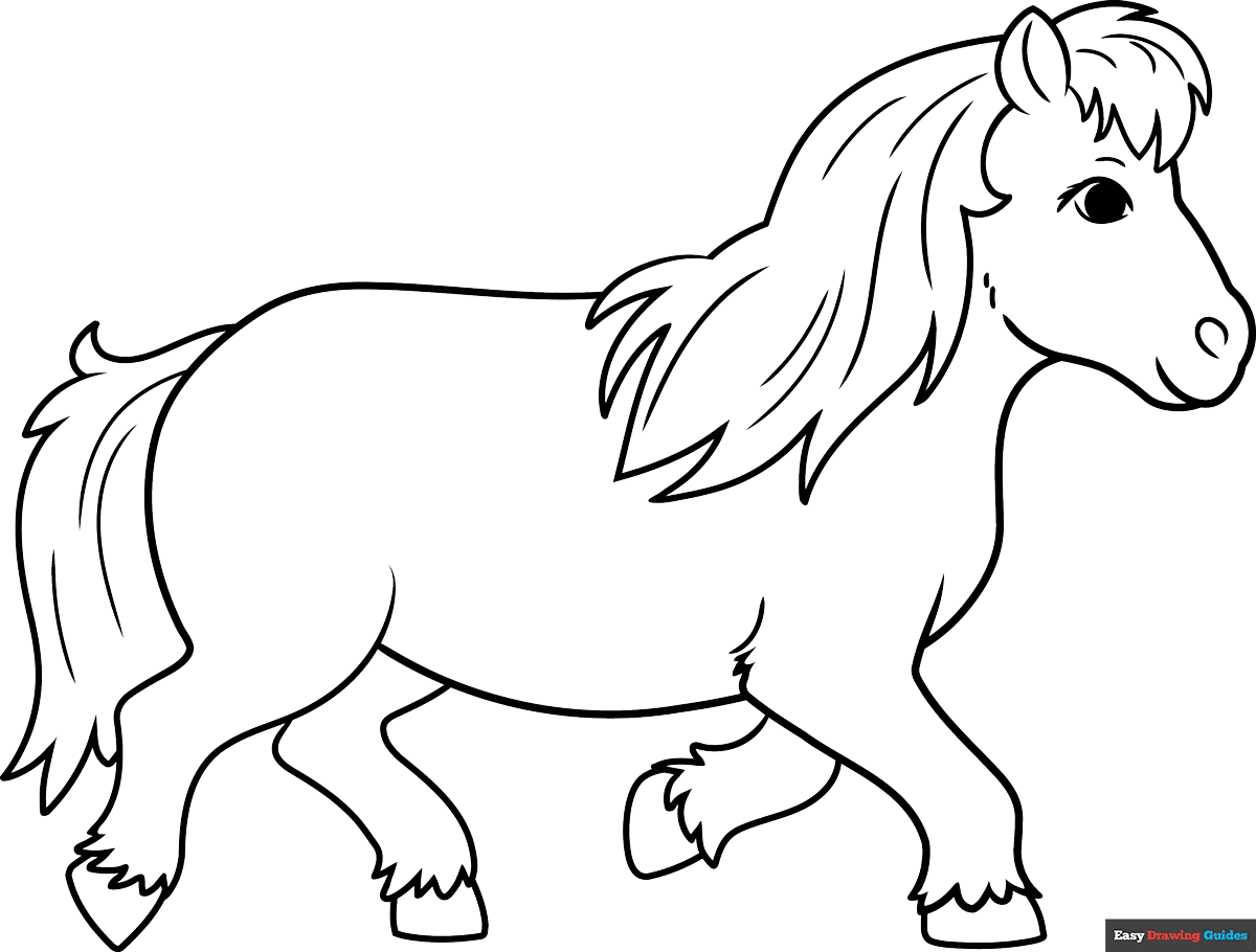 Free printable Realistic Pony coloring page