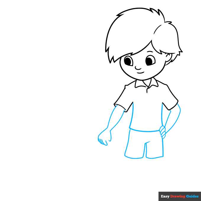 Brother and Sister step-by-step drawing tutorial: step 3
