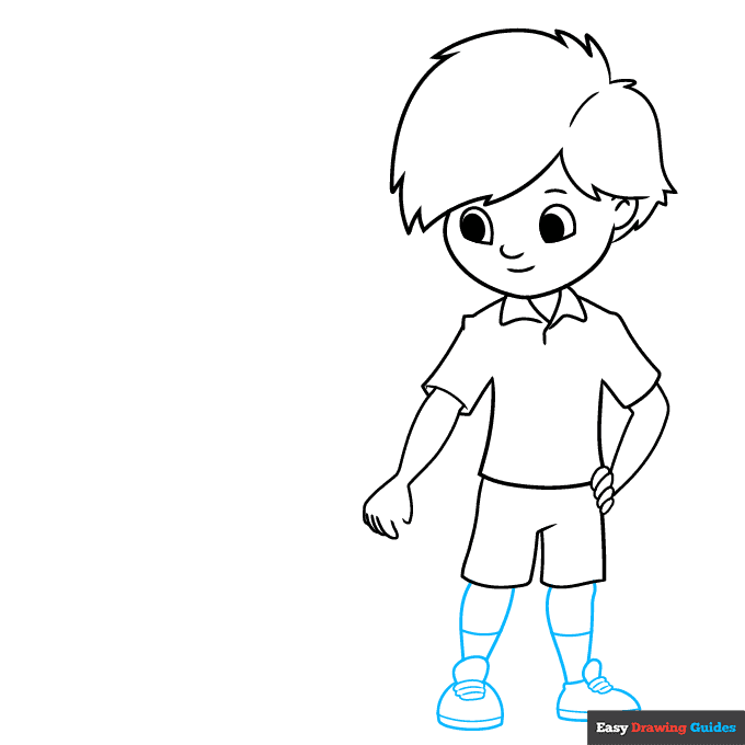 Brother and Sister step-by-step drawing tutorial: step 4