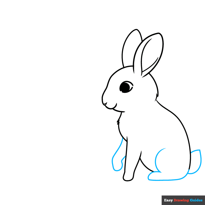 Bunny Kiss step-by-step drawing tutorial: step 4