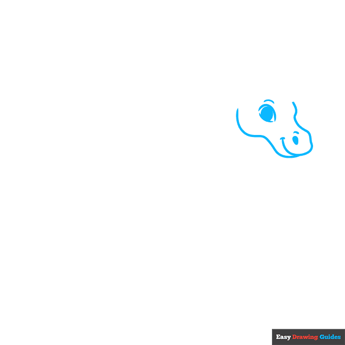 Flying Unicorn step-by-step drawing tutorial: step 1