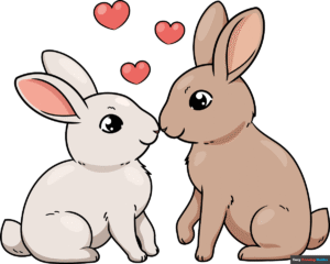 How to Draw a Bunny Kiss Featured Image