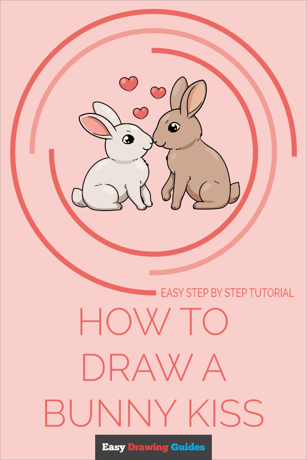 How to Draw a Bunny Kiss Pinterest Image