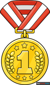 How to Draw a Gold Medal Featured Image