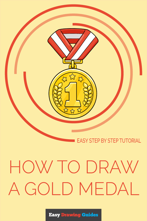 How to Draw a Gold Medal Pinterest Image