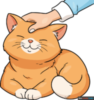 How to Draw a Hand Petting a Cat