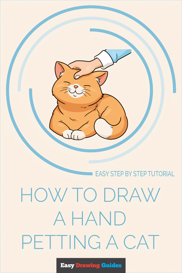 How to Draw a Hand Petting a Cat Pinterest Image