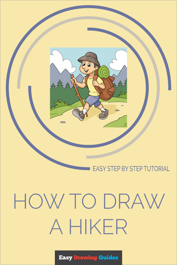 How to Draw a Hiker Pinterest Image
